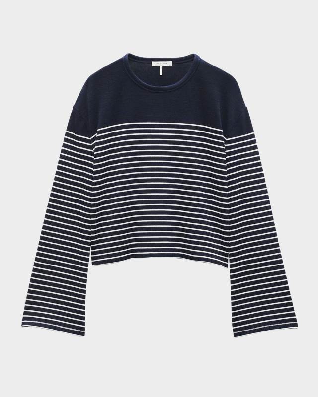 The Knit Stripe Boxy Long-Sleeve T